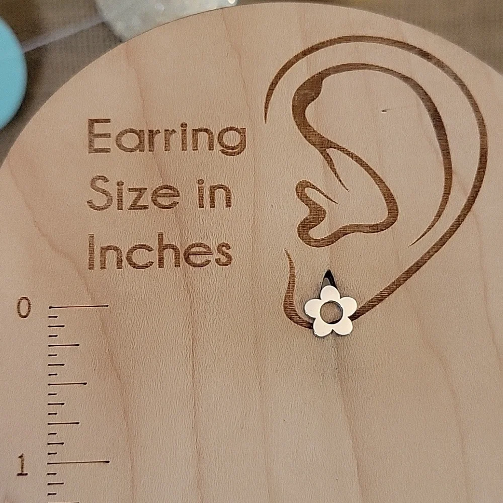 MINIMALIST FLOWER STUD EARRINGS, Choice of Color